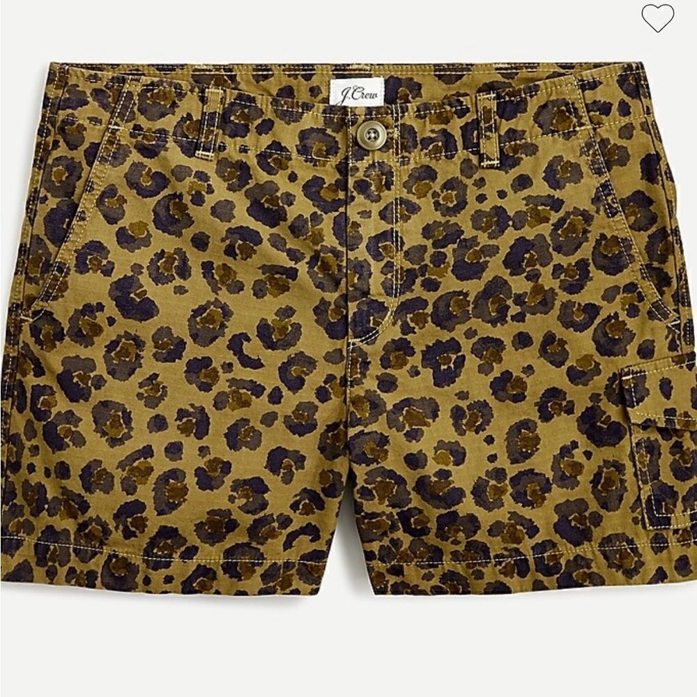 J. Crew Garment-dyed cargo short in leopard - Size 0 - Picture 5 of 5